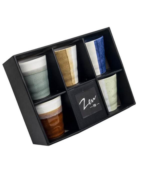 Set de 6 Tazas de té en porcelana "Zen"
