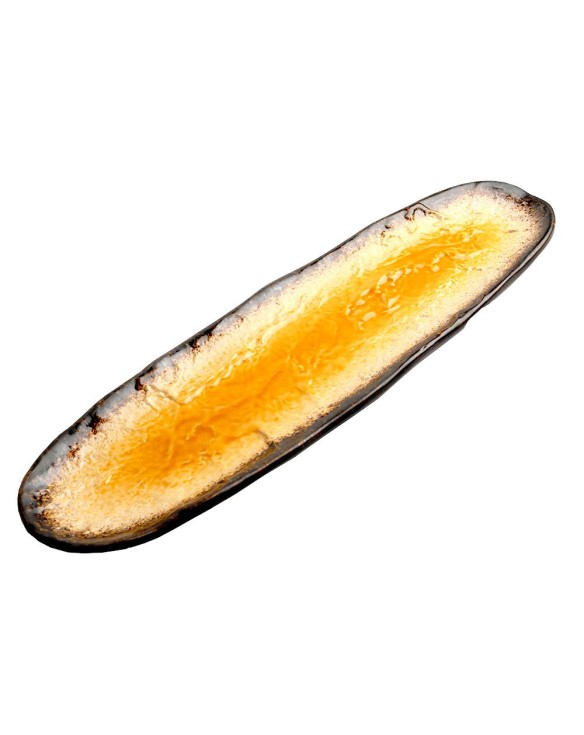 Plato Ovalado de Porcelana 41x11,5cm - Yaketa ocre