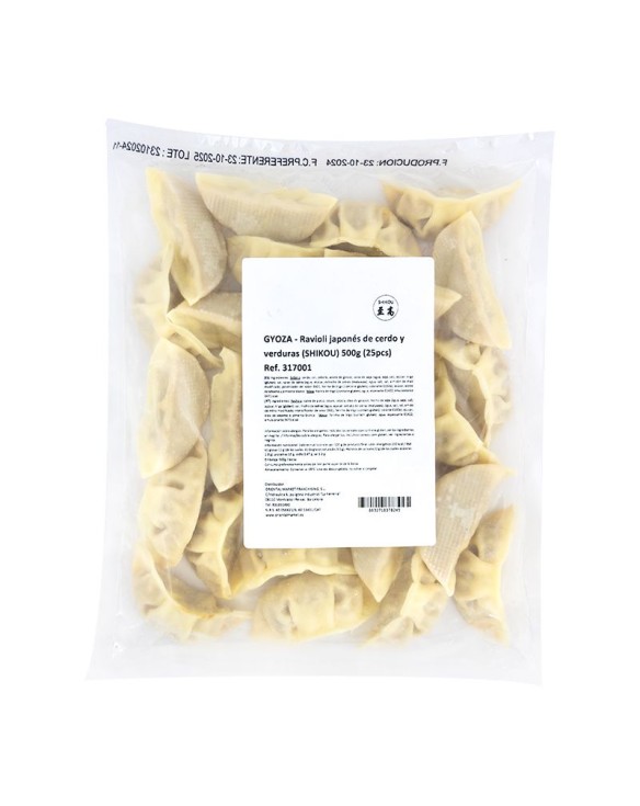Gyoza cerdo-verdura 25pcs (SHIKOU) 500g
