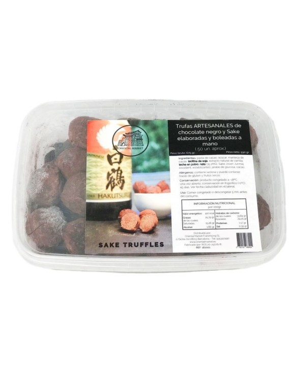 Trufas OM sabor Chocolate Negro y Sake 50uds.