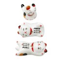 soporte de porcelana para palillos gato