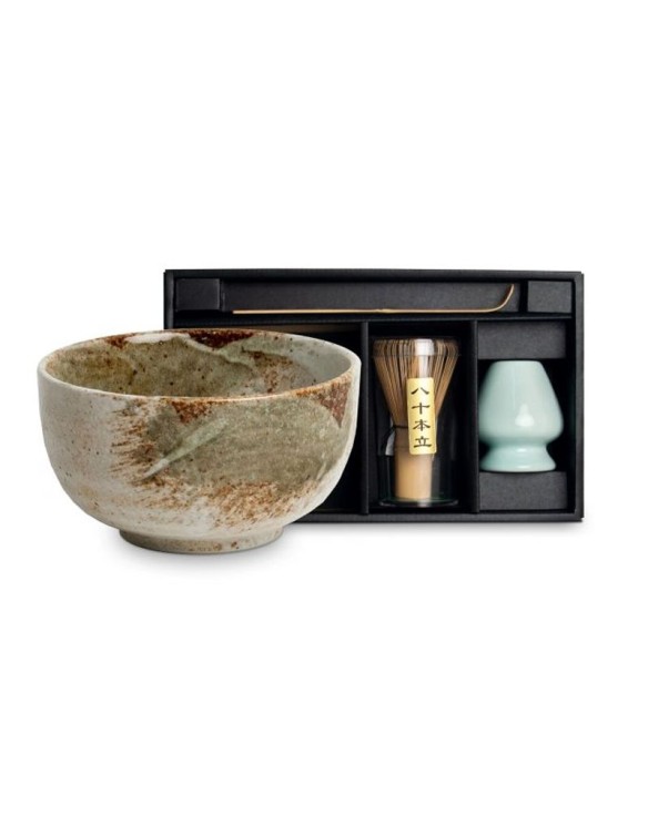 Set para té en cuenco 13x7cm escobilla, soporte y cuchara Hikari
