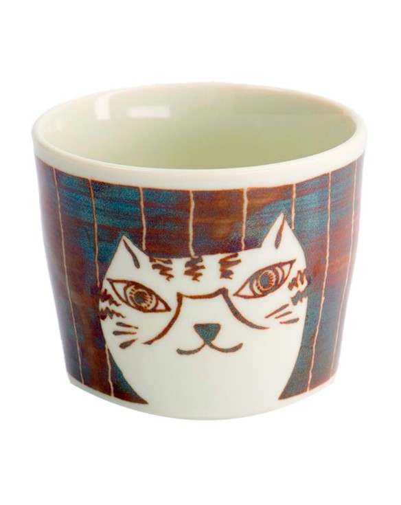 Taza de té color cobalto 8,5x7CM PORC.