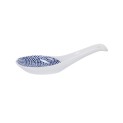 Cuchara de porcelana ondas azul 15cm