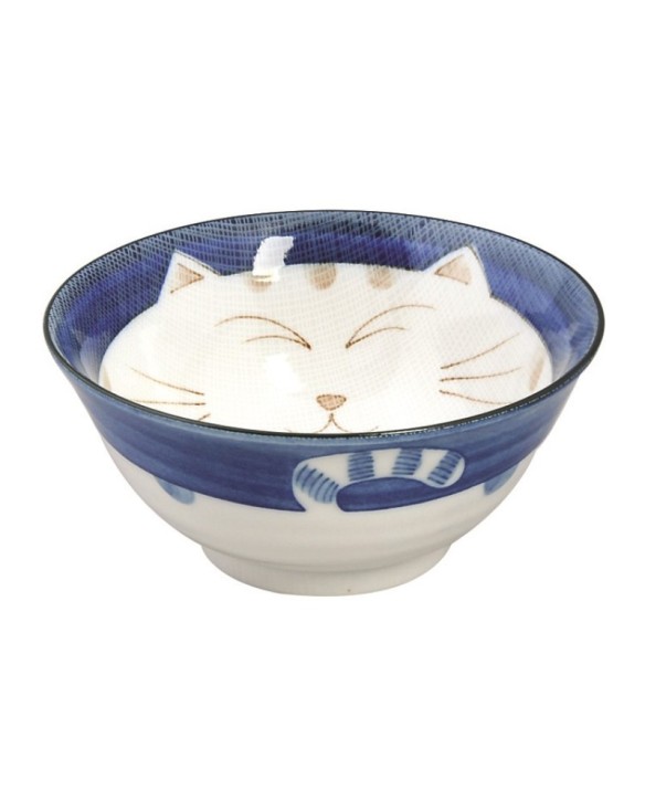 Cuenco de porcelana gato azul 7cm