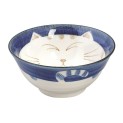 Cuenco de porcelana gato azul 7cm