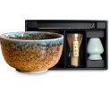 Set para té matcha: Cuenco 13X7CM, Escobilla, Soporte y Cuchara "Ki"