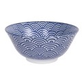 Cuenco de porcelana ondas azul 15cm