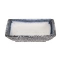 Plato rectangular de porcelana para salsa tajimi blanco 7cm
