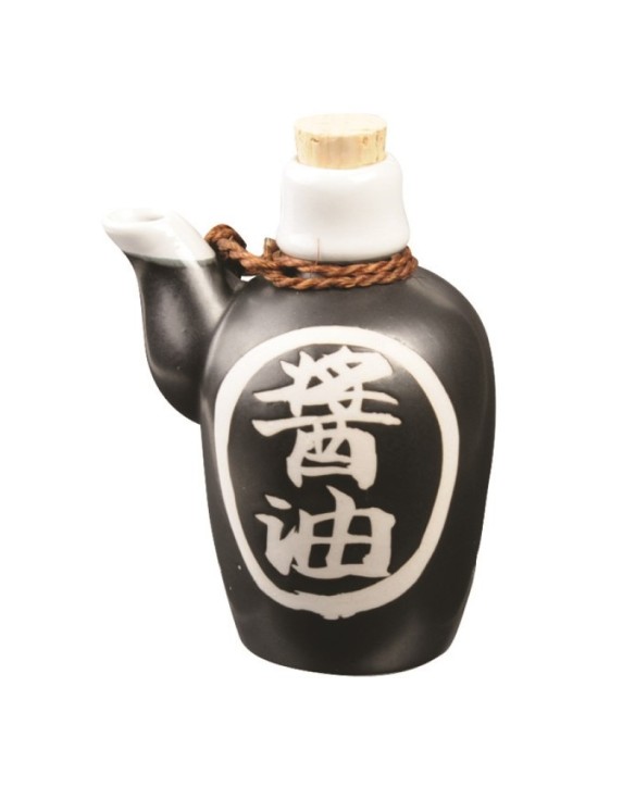 Jarra de porcelana para salsa 170ml "negro y blanca"