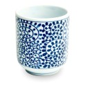Taza de porcelana de 6,5x7,5cm con motivos azules