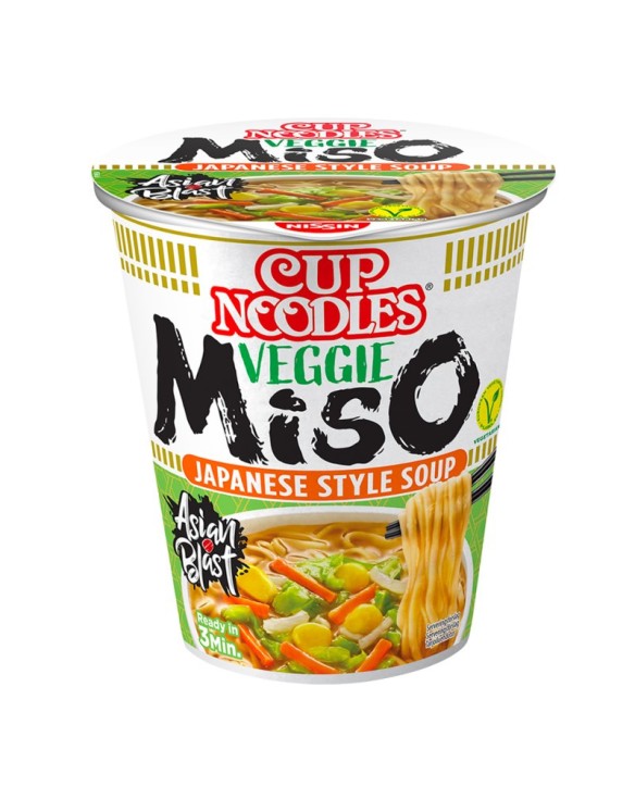 Tallarines en cup de miso vegetal nissin 67g