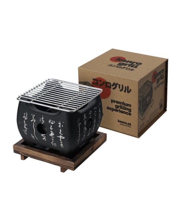 Barbacoa redonda negra 13,5cm