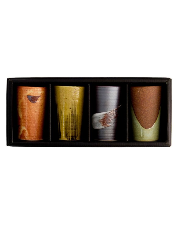 SET 4 TAZAS DE TÉ PORC. 5,5x8,5cm "Craft"