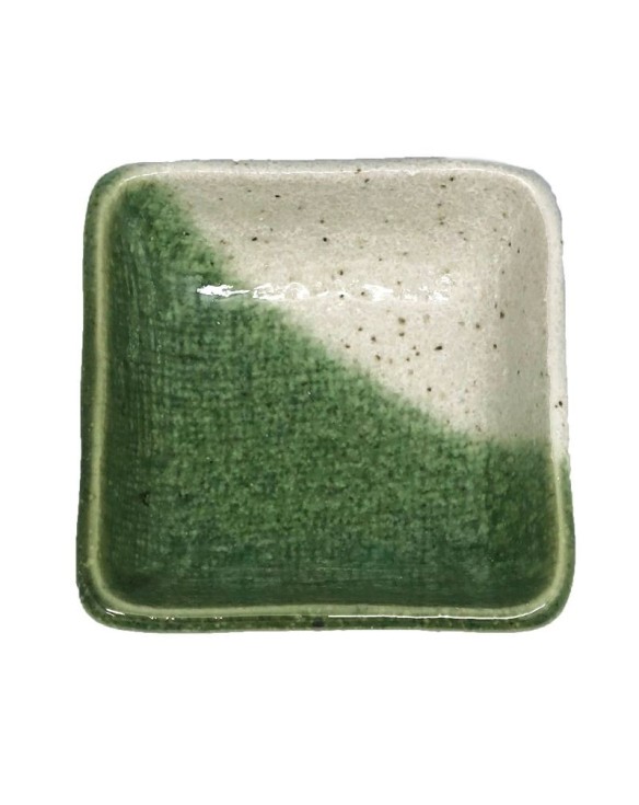 plato cuadrado de porcelana para salsa verde 7,5cm