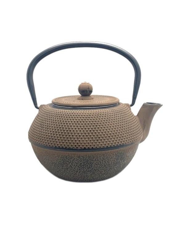 Tetera de hierro 0,8L "puntos marones"