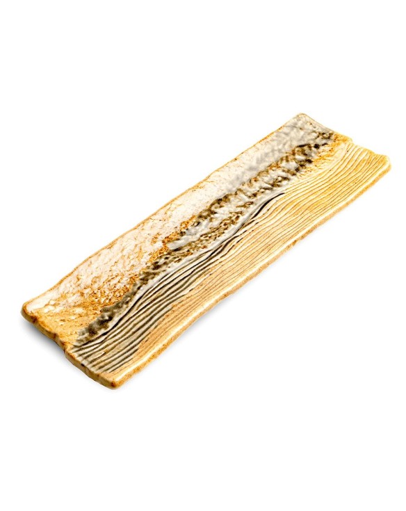 Plato Rectangular 32,5x10,5cm. Porcelana "Ocre"