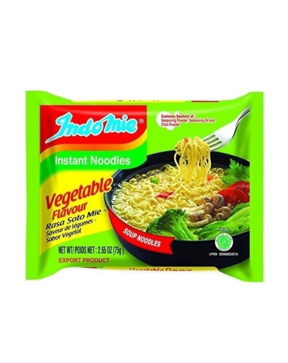 Tallarines Instantáneos Vegetal indomie 75g