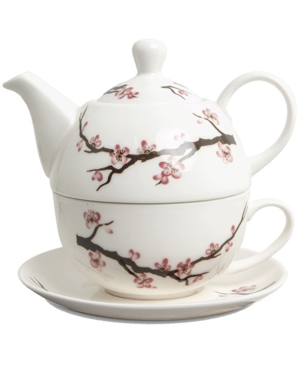 Tetera de porcelana para 1 persona. 300ml. "blanco-sakura"