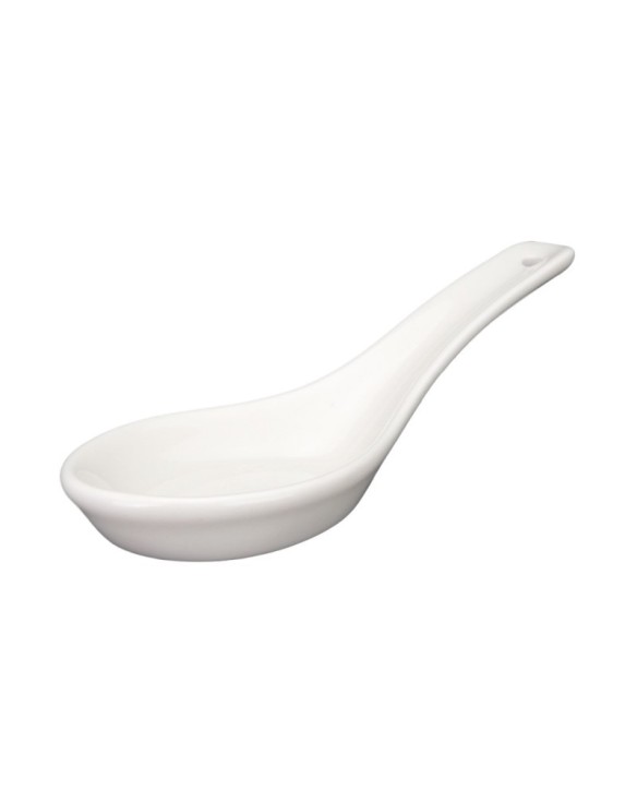 Cuchara de porcelana blanca 5,25"
