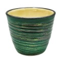 Taza de té de porcelana 7cm "verde rayas"