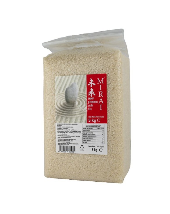 Arroz Mirai para Sushi Super Premium 5kg