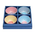 Set de 4 cuencos de porcelana colores 12 cm
