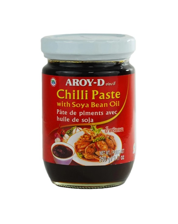 Pasta chili con aciete de soja Aroy-d 520g