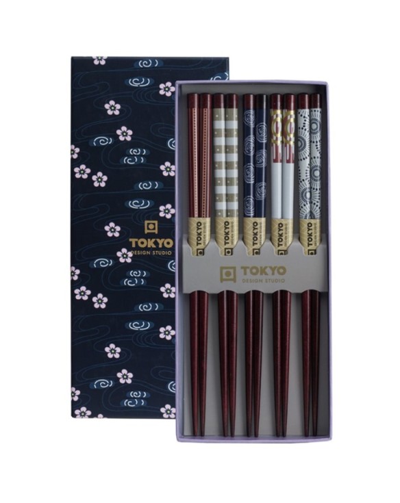 Set de Palillos -5 pares caja surtidos