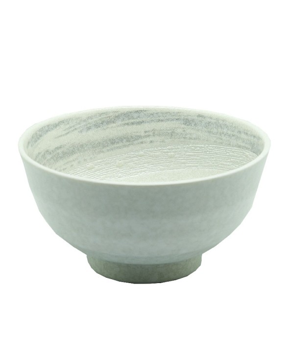 Cuenco de porcelana blanco gris 9cm