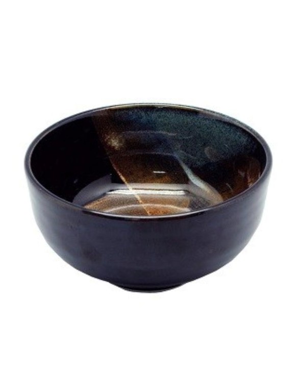 Cuenco de porcelana negro marron 14cm