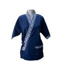 kimono yukata azul tapeta circulos