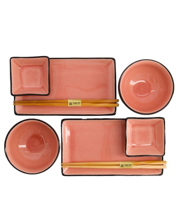 Set vajilla de porcelana 8 piezas "rosa"