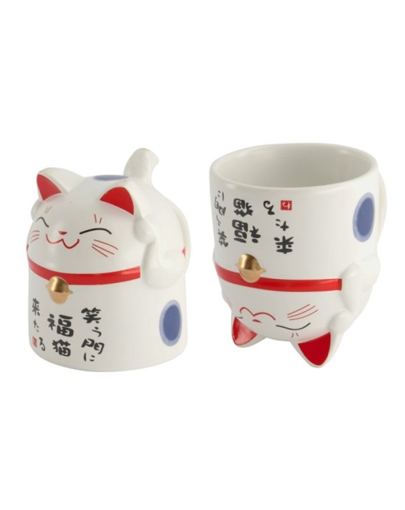 Taza de té de porcelana 10cm "gato azul"