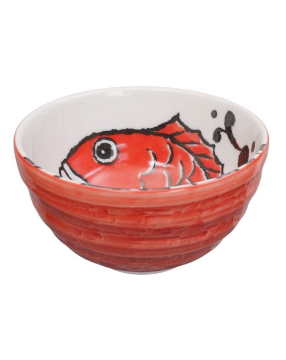 Cuenco de porcelana pez naranja 8,5cm