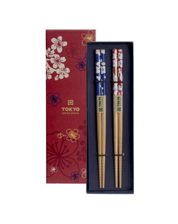 Set de Palillos -2 pares rojo azul