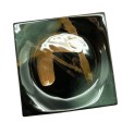 Plato cuadrado de porcelana negro marron 23cm