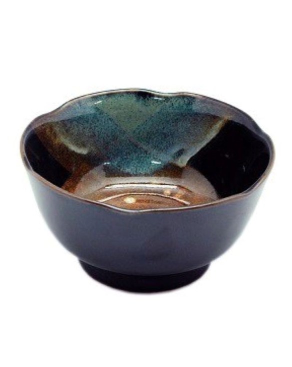 Cuenco de porcelana negro marron 6cm