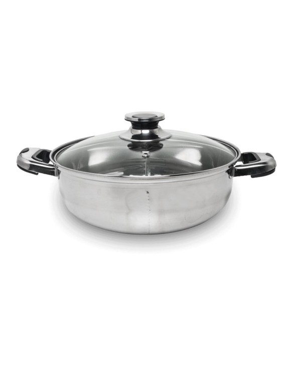 Olla para hotpot 2 divisiones tapa cristal 28cm