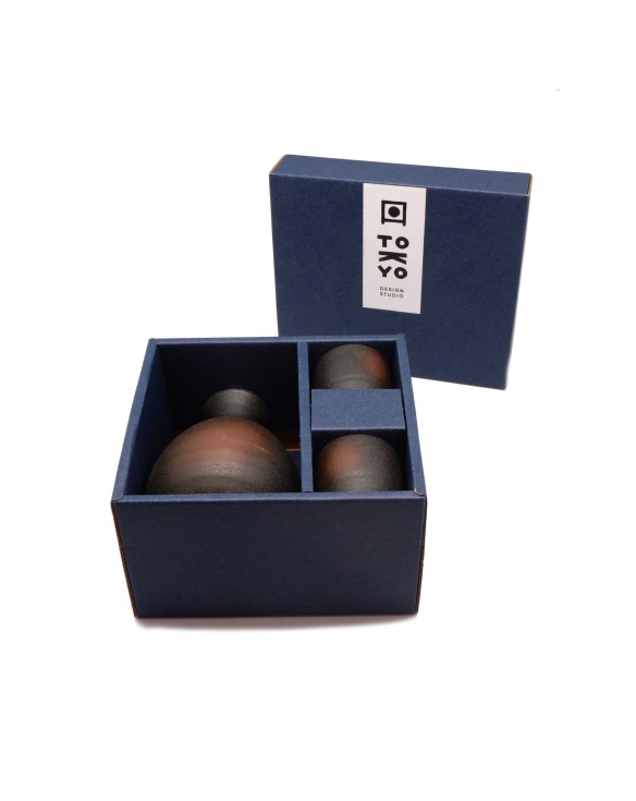Set para sake de porcelana "grafito"