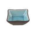 Plato cuadrado de porcelana para salsa glassy turquesa 8,5cm
