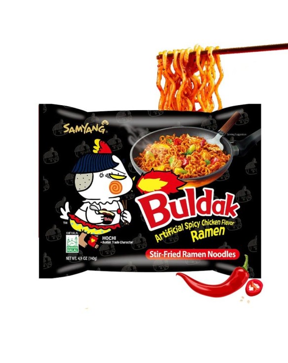 Tallarines BULDAK Samyang sabor Pollo Picante 140g