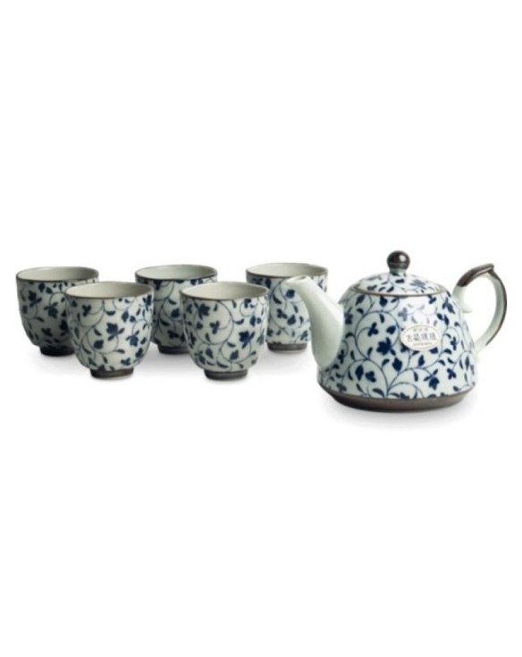 Set para té de porcelana "Flores-azules"