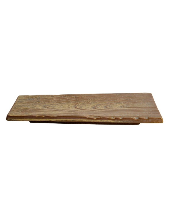 Plato rectangular de porcelana 28x14cm "Wood Look"