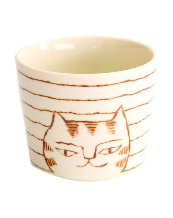 Taza de té color beige 8,5x7CM PORC.