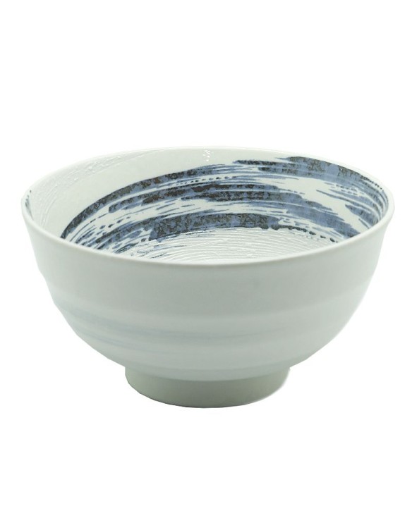Cuenco de porcelana blanco azul 7,8cm