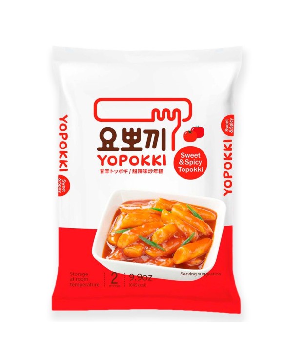 Pastel de Arroz Yopokki Dulce y Picante Coreano 120g