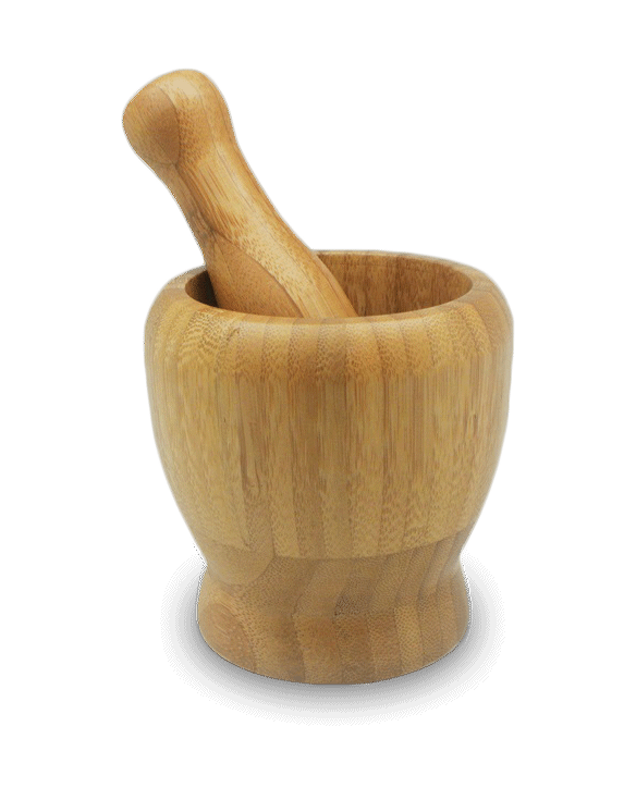 Mortero de bambú 10cm