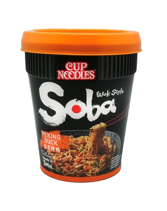 Tallarines en cup de trigo soba con pato asado nissin 87g
