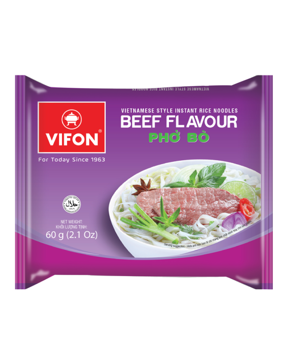Fideos Pho Bo de Arroz sabor Ternera 60g
